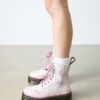 Cizme cu platformă din piele JADON HEART Gingham Cizme cu platformă din piele JADON HEART Gingham