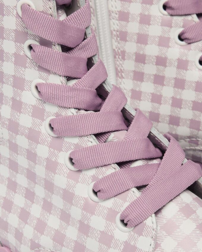 Cizme cu platformă din piele JADON HEART Gingham Cizme cu platformă din piele JADON HEART Gingham