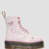 Cizme cu platformă din piele JADON HEART Gingham Cizme cu platformă din piele JADON HEART Gingham
