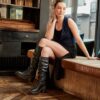 Cizme cu toc înalt din Virginia Leather Cizme cu toc înalt din Virginia Leather