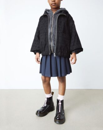 Cizme din Patent Leather Nappa Leather cu fermoar Junior Heart