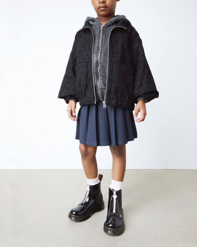 Cizme din Patent Leather Nappa Leather cu fermoar Junior Heart Cizme din Patent Leather Nappa Leather cu fermoar Junior Heart