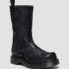 Cizme din piele croc embosată REJENA Hair On
