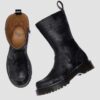 Cizme din piele croc embosată REJENA Hair On