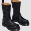 Cizme din piele croc embosată REJENA Hair On