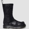 Cizme din piele croc embosată REJENA Hair On