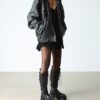 Cizme din piele cu platformă XTRM FRILL Cizme din piele cu platformă XTRM FRILL