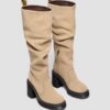 Cizme din piele de căprioară până la genunchi cu toc KASEY Cizme din piele de căprioară până la genunchi cu toc KASEY