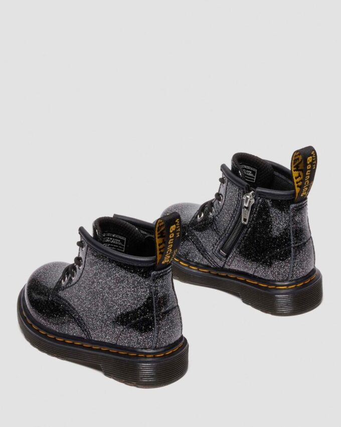 CIZME DIN PIELE PATENT LEATHER CU GLITTER PENTRU BEBELUȘI 1460