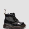 CIZME DIN PIELE PATENT LEATHER CU GLITTER PENTRU BEBELUȘI 1460
