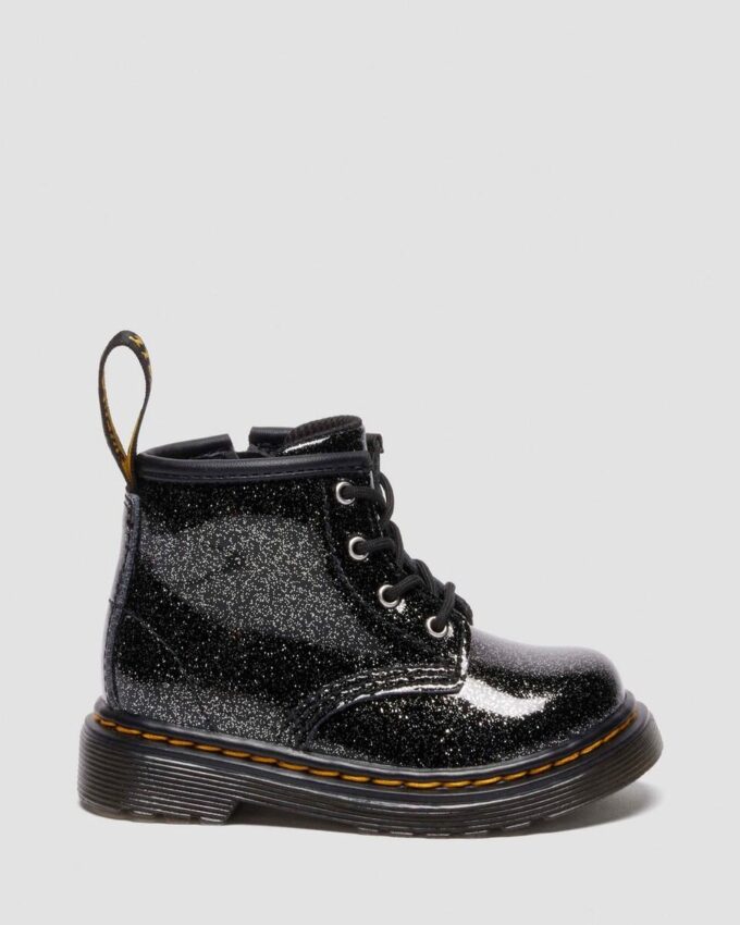 CIZME DIN PIELE PATENT LEATHER CU GLITTER PENTRU BEBELUȘI 1460