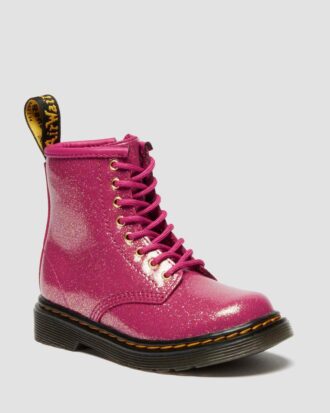 CIZME DIN PIELE PATENT LEATHER CU GLITTER PENTRU COPII 1460