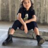 Cizme Junior 1460 Softy T din piele cu șireturi Cizme Junior 1460 Softy T din piele cu șireturi