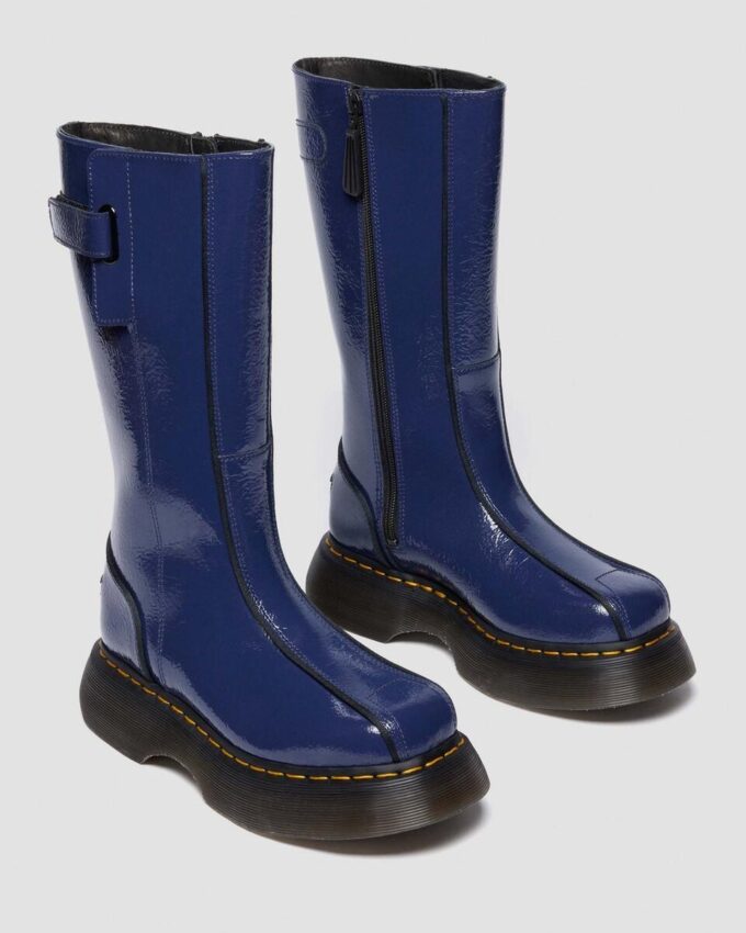 Cizme înalte BUZZ HI din Patent Leather cu aspect uzat Cizme înalte BUZZ HI din Patent Leather cu aspect uzat