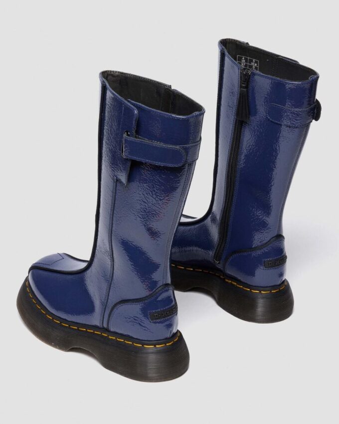 Cizme înalte BUZZ HI din Patent Leather cu aspect uzat Cizme înalte BUZZ HI din Patent Leather cu aspect uzat