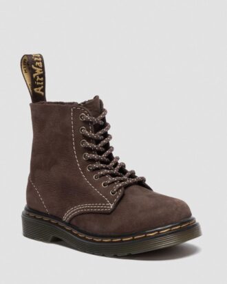 Cizme pentru copii mici 1460 Tumbled Nubuck Cizme pentru copii mici 1460 Tumbled Nubuck