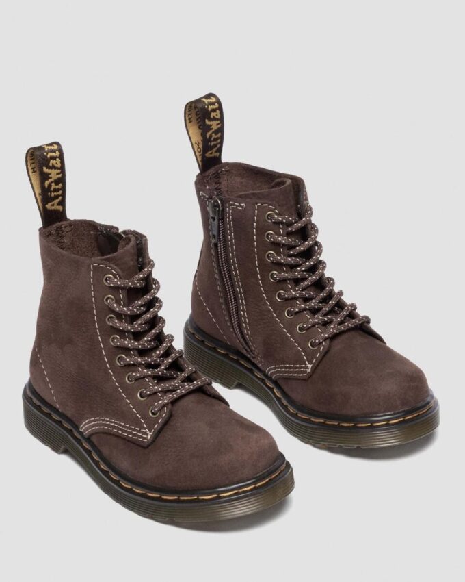 Cizme pentru copii mici 1460 Tumbled Nubuck Cizme pentru copii mici 1460 Tumbled Nubuck