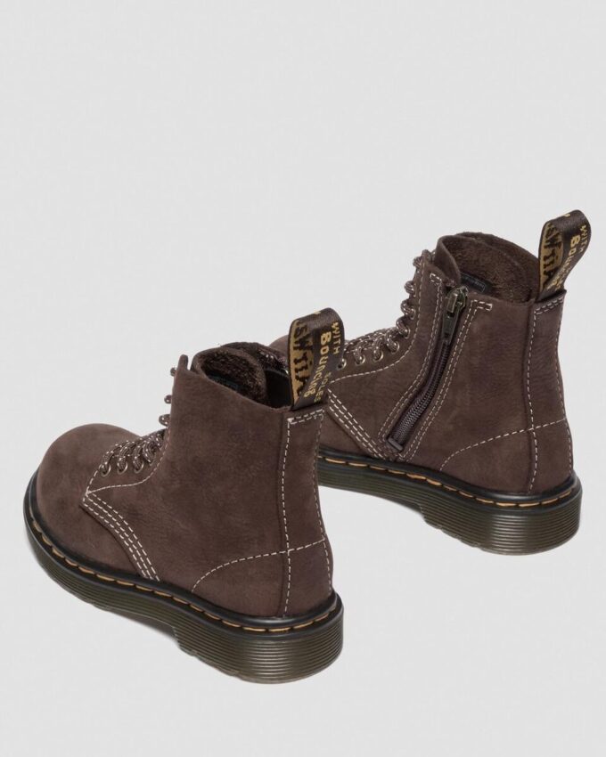 Cizme pentru copii mici 1460 Tumbled Nubuck Cizme pentru copii mici 1460 Tumbled Nubuck