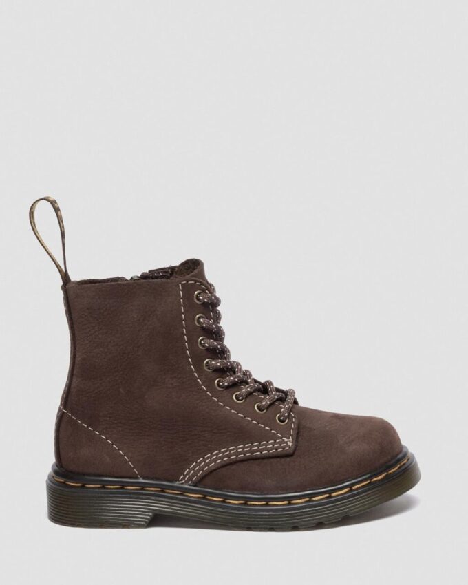 Cizme pentru copii mici 1460 Tumbled Nubuck Cizme pentru copii mici 1460 Tumbled Nubuck