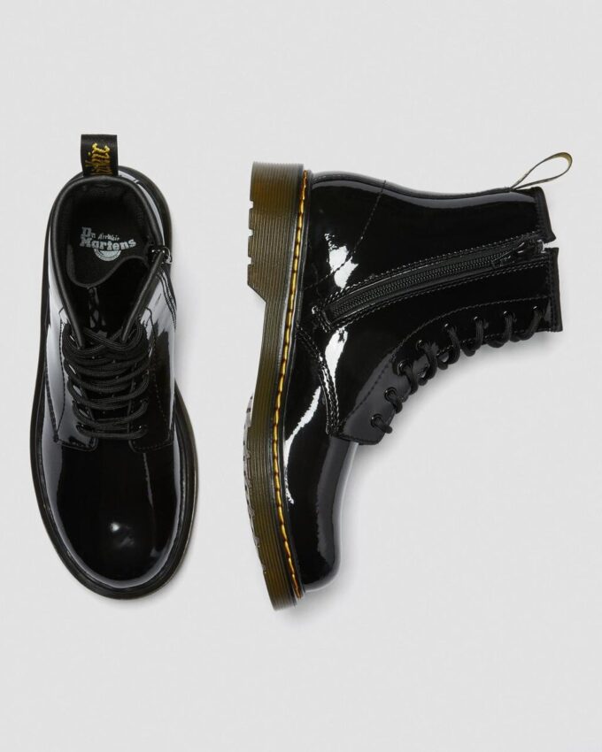 Cizme pentru tineri 1460 din Patent Leather cu șireturi Cizme pentru tineri 1460 din Patent Leather cu șireturi