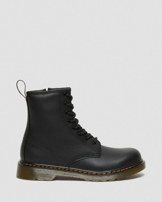 Cizme pentru tineri 1460 Softy T din piele cu șireturi Cizme pentru tineri 1460 Softy T din piele cu șireturi