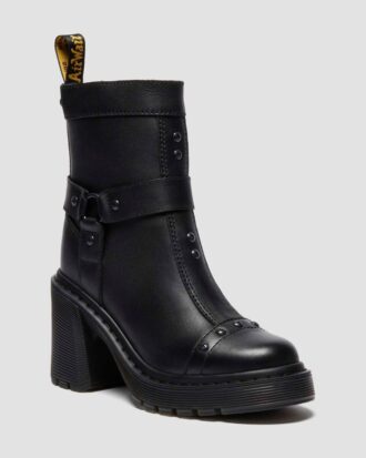Cizmele Chelsea cu toc din piele SPENCE HARNESS SENDAL