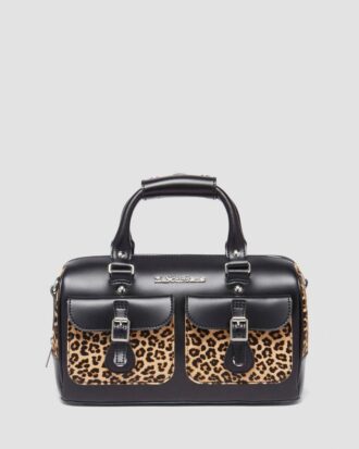 Geantă cu mâner superior Leopard Print Hair On