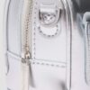 Geantă mini cu mâner superior Geantă din Patent Leather argintie Geantă mini cu mâner superior Geantă din Patent Leather argintie