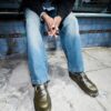 JORGE Fabricate în Anglia Papuci clasici din piele cu baretă