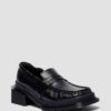 MAYBOLE LOAFER Mocasin din piele cu vârf pătrat și pliuri