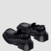 MAYBOLE LOAFER Mocasin din piele cu vârf pătrat și pliuri