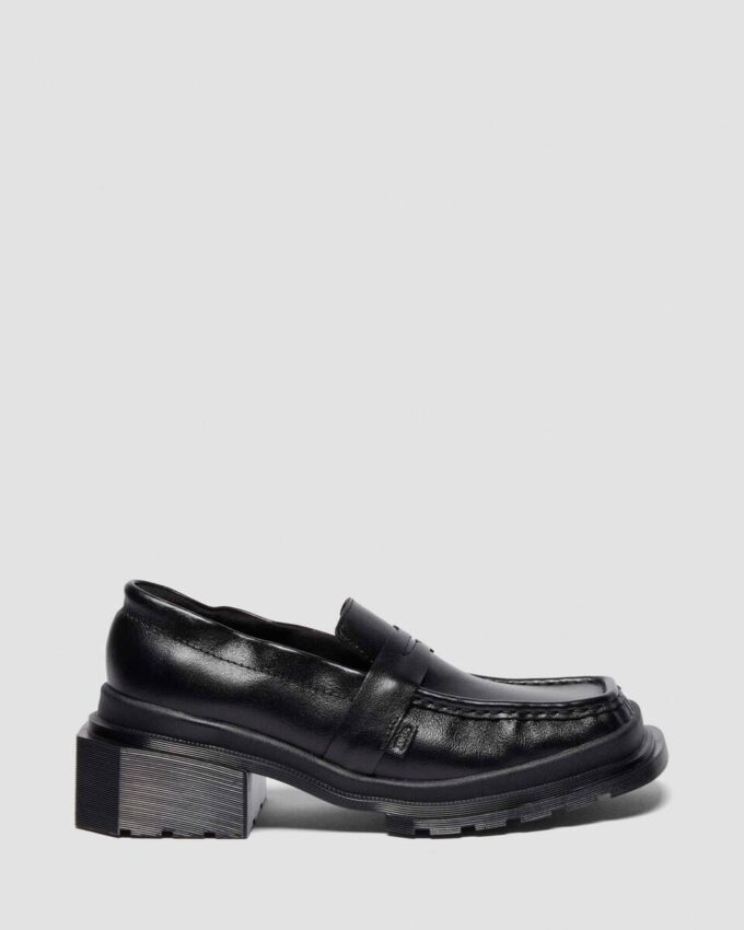 MAYBOLE LOAFER Mocasin din piele cu vârf pătrat și pliuri
