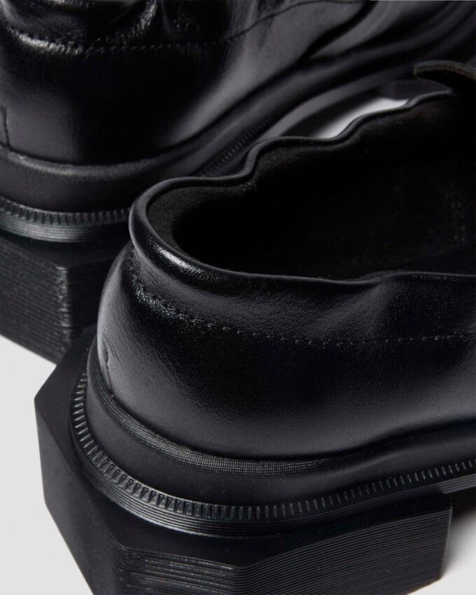 MAYBOLE LOAFER Mocasin din piele cu vârf pătrat și pliuri