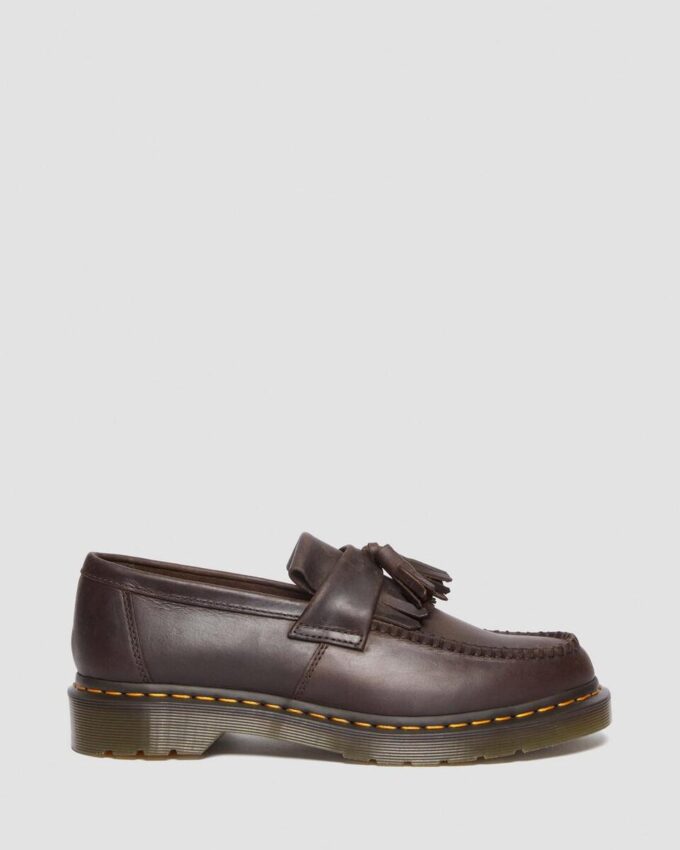 Mocasini Adrian din piele Crazy Horse cu ciucuri
