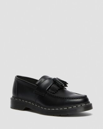 Mocasini Adrian din Smooth Leather cu cusături albe