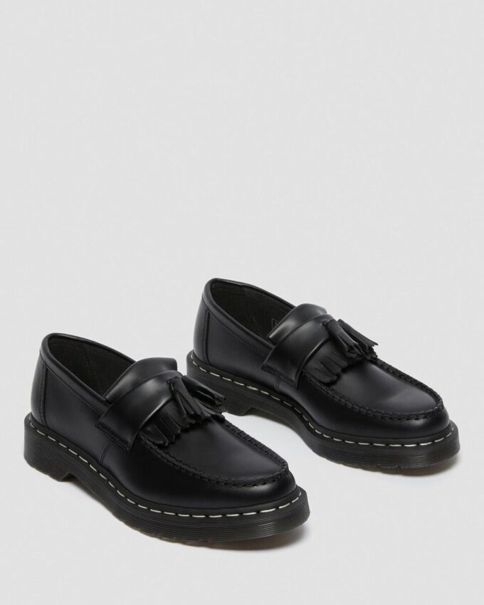 Mocasini Adrian din Smooth Leather cu cusături albe Mocasini Adrian din Smooth Leather cu cusături albe
