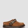 Mule Isham din piele de căprioară și jacquard