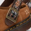 Mule Isham din piele de căprioară și jacquard