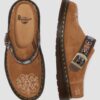 Mule Isham din piele de căprioară și jacquard