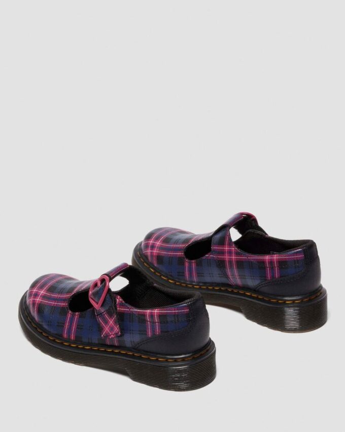 Pantofi JUNIOR POLLEY II Pink Tartan Mary Jane Pantofi JUNIOR POLLEY II Pink Tartan Mary Jane