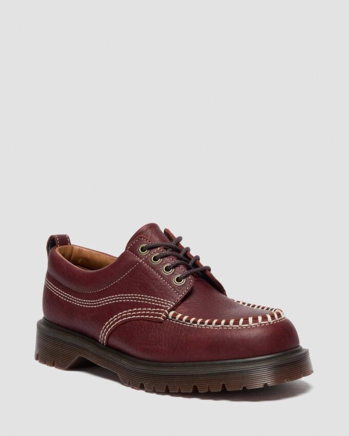 Pantofi Lowell din piele Wild Grain cu șireturi și vârf mocasin Pantofi Lowell din piele Wild Grain cu șireturi și vârf mocasin