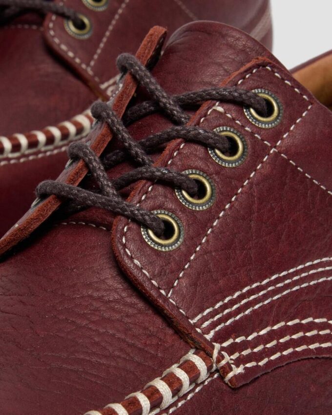 Pantofi Lowell din piele Wild Grain cu șireturi și vârf mocasin Pantofi Lowell din piele Wild Grain cu șireturi și vârf mocasin