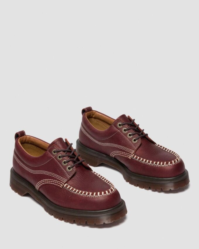 Pantofi Lowell din piele Wild Grain cu șireturi și vârf mocasin Pantofi Lowell din piele Wild Grain cu șireturi și vârf mocasin