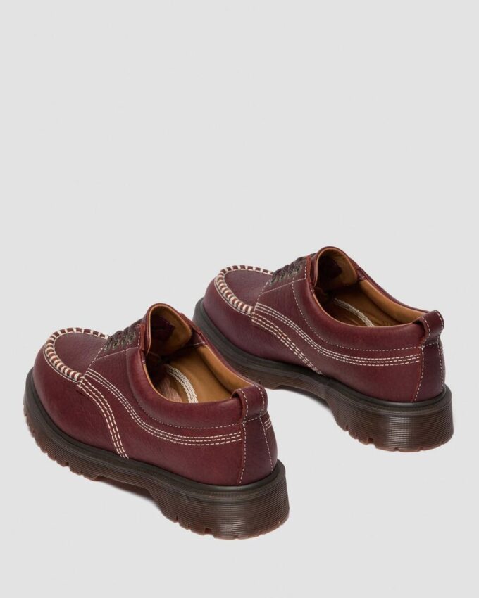 Pantofi Lowell din piele Wild Grain cu șireturi și vârf mocasin Pantofi Lowell din piele Wild Grain cu șireturi și vârf mocasin