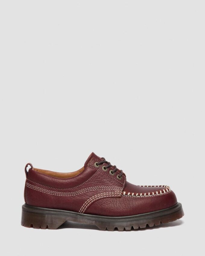 Pantofi Lowell din piele Wild Grain cu șireturi și vârf mocasin Pantofi Lowell din piele Wild Grain cu șireturi și vârf mocasin