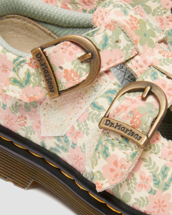 Pantofi Mary Jane din piele cu flori pentru copii mici 8053 Pantofi Mary Jane din piele cu flori pentru copii mici 8053