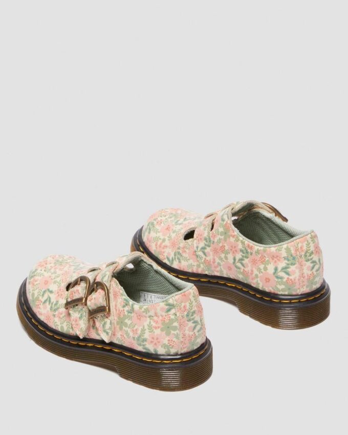 Pantofi Mary Jane din piele cu flori pentru copii mici 8053 Pantofi Mary Jane din piele cu flori pentru copii mici 8053