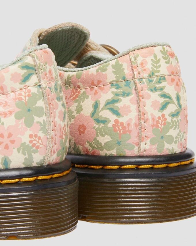 Pantofi Mary Jane din piele cu flori pentru copii mici 8053 Pantofi Mary Jane din piele cu flori pentru copii mici 8053