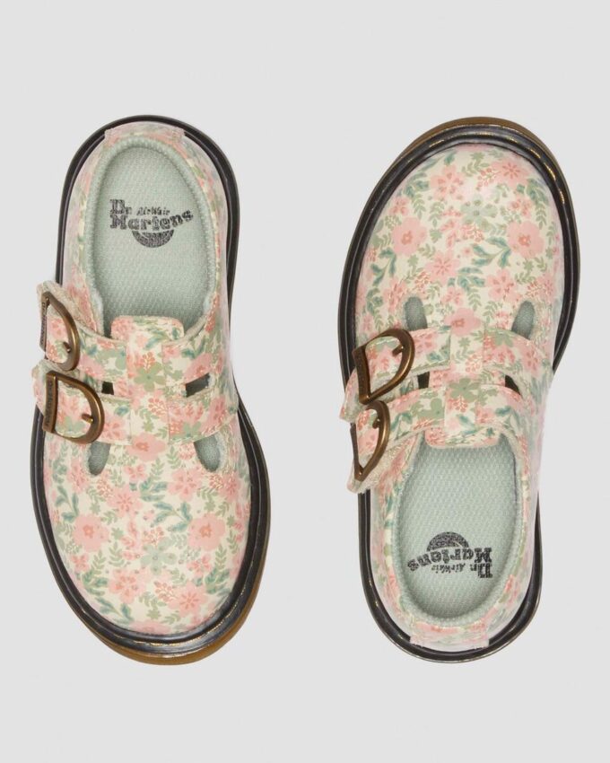 Pantofi Mary Jane din piele cu flori pentru copii mici 8053 Pantofi Mary Jane din piele cu flori pentru copii mici 8053