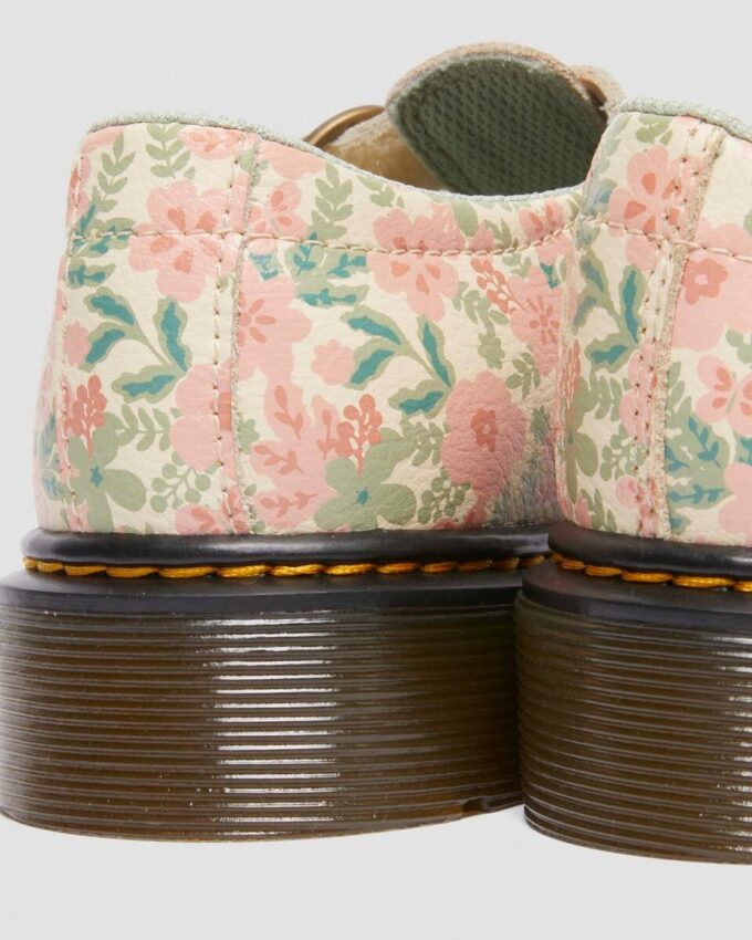 Pantofi Mary Jane din piele cu imprimeu floral Junior 8053 Pantofi Mary Jane din piele cu imprimeu floral Junior 8053